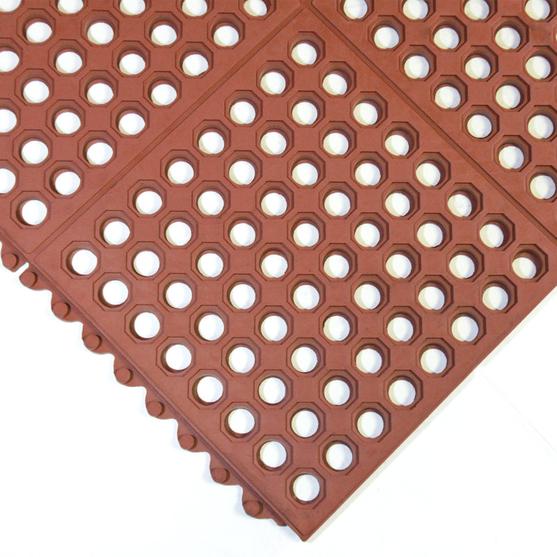 «Dura-Chef Interlock» Tapis de sol en caoutchouc anti-fatigue 3 pi x 3 pi Dura-Chef