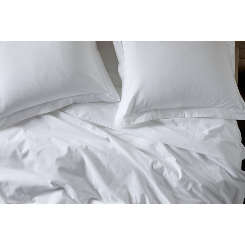 Cloud Organic Flannel Standard Sham Set, Alpine White, King