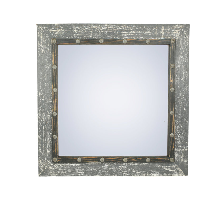 Zaki Wood Wall Mirror, Zen Sierra