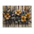 Geometric Bambo Flowers Horizon - Bamboo Wood Print - On Natural Pine Wood-1913919963