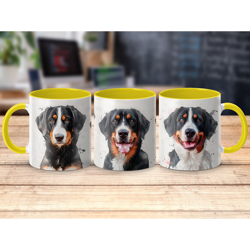 Ceramic Coffee Mug, 2, Yellow