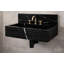 Lavabo mural en marbre noir ciselé à la main Nero Marquina - taille personnalisée - 26 po x 14 po x 6 po-127126918