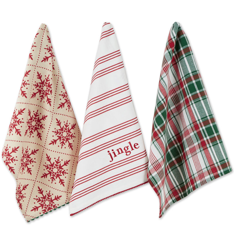 Ensemble de 3 serviettes à thé Jingle