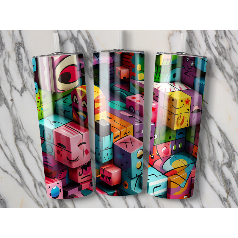 Choose Handmade Tumblers 591ml Vacuum Insulated Stainless Steel (18/8) Travel Tumbler with Straw