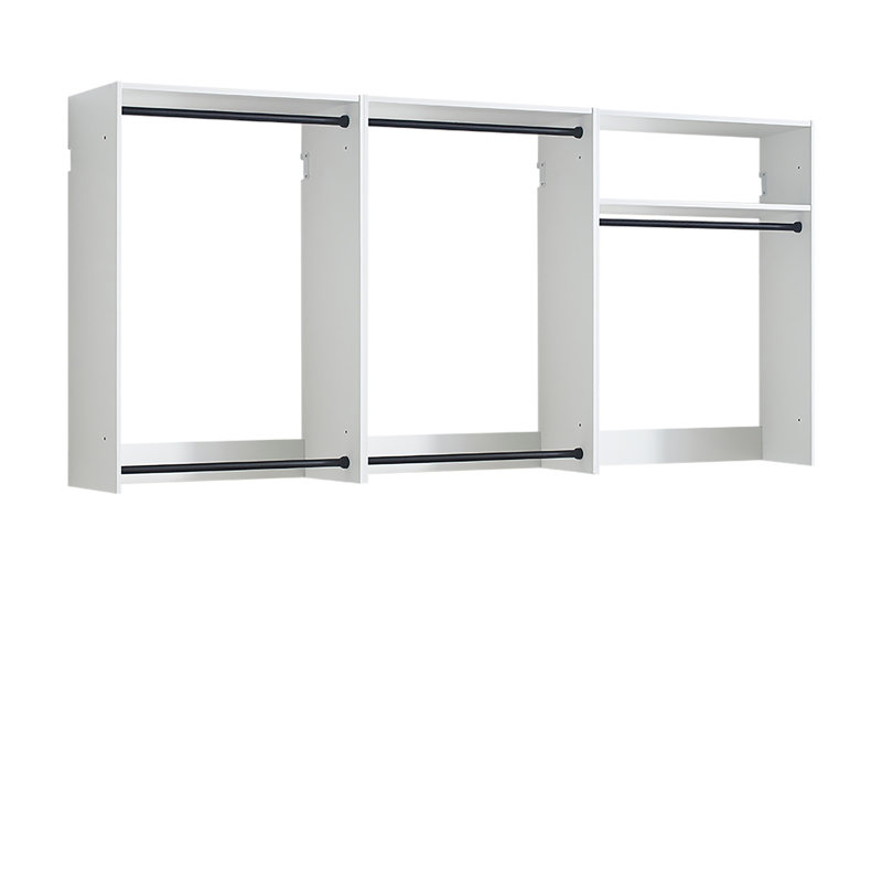 Système d'organisation mural blanc en bois, Blanc