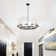 12 - Light LED Dimmable Wagon Wheel Large Staircase Chandelier