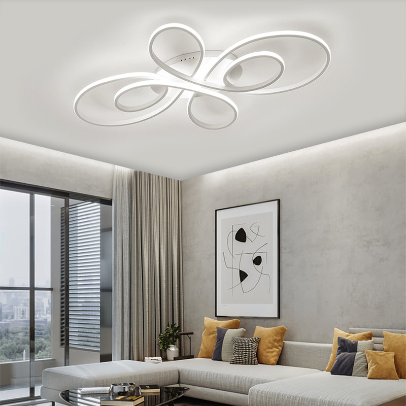 Caras LED Semi Flush Mount, White