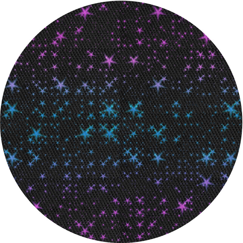 Tapis décoratif pourpre Sasaki, Rond 7 pi