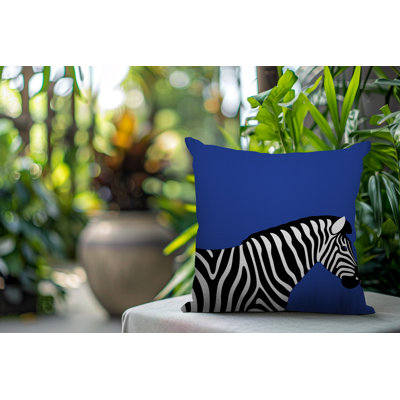 Oreiller carré réversible intérieur / extérieur Hala Zebra
