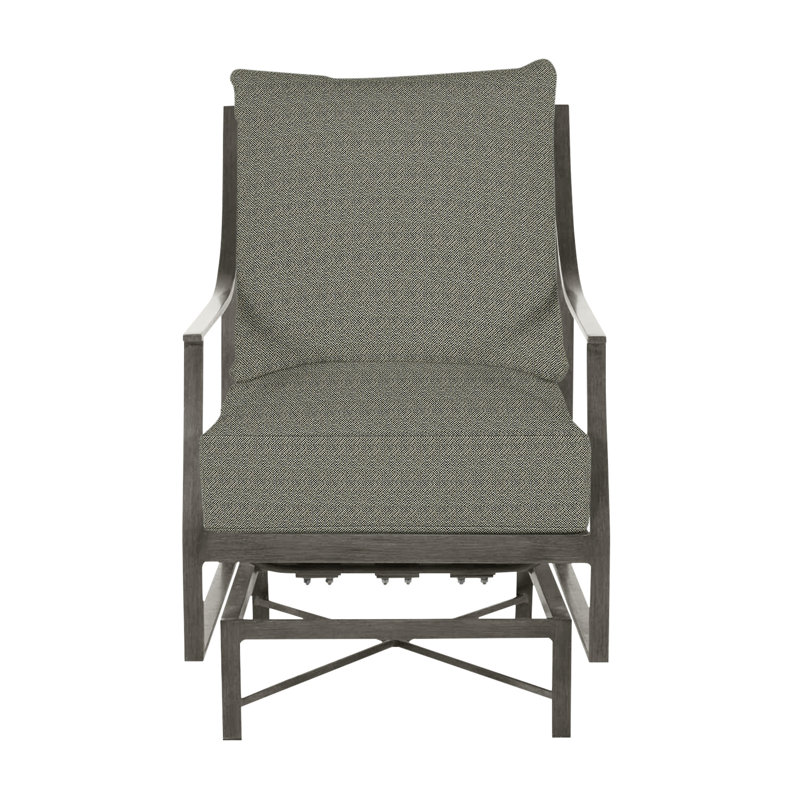 Méridienne en aluminium Monaco - Gris ardoise, Sans bourrure + bourre standard, Écorce Intermix, Gris ardoise