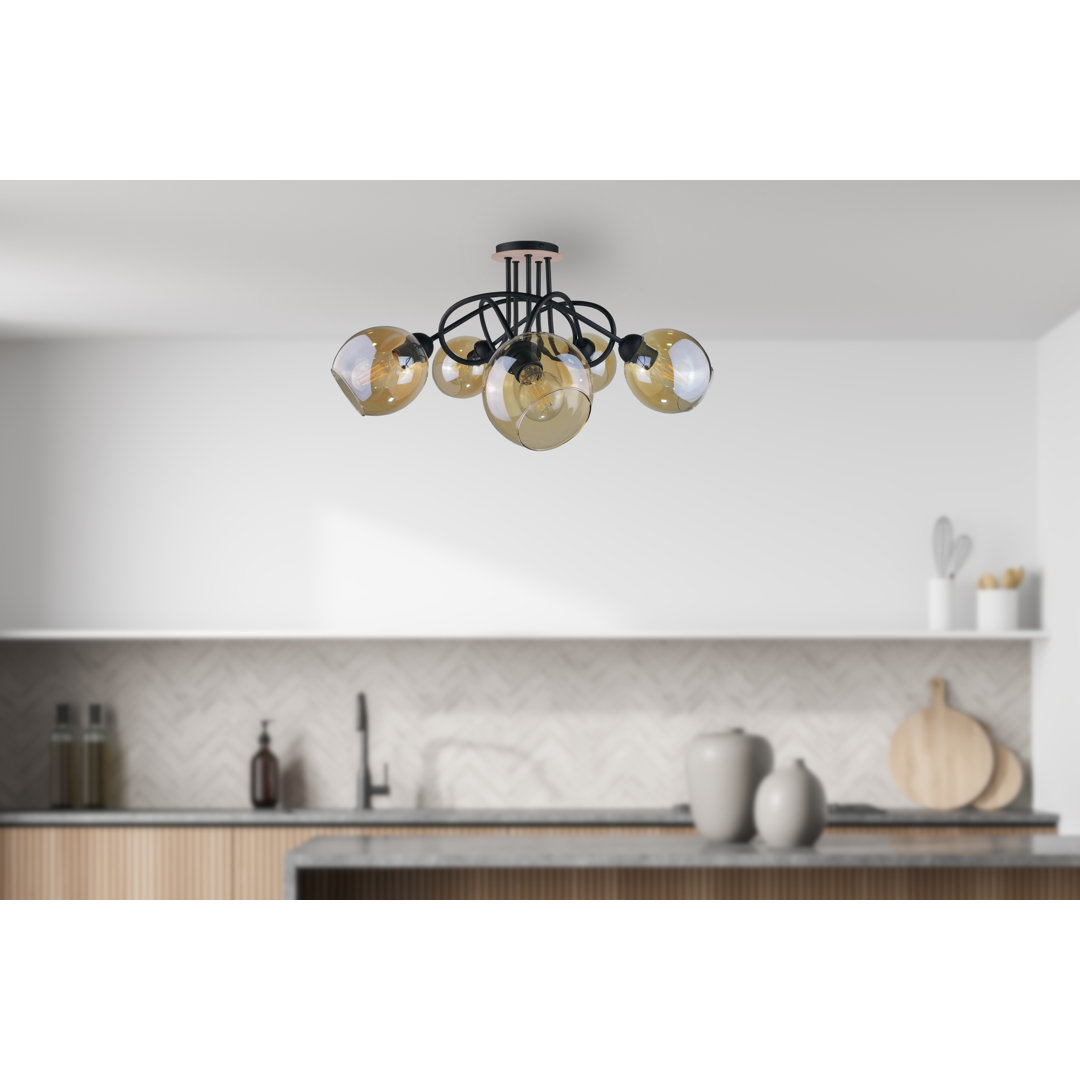 Glass Semi Flush Mount