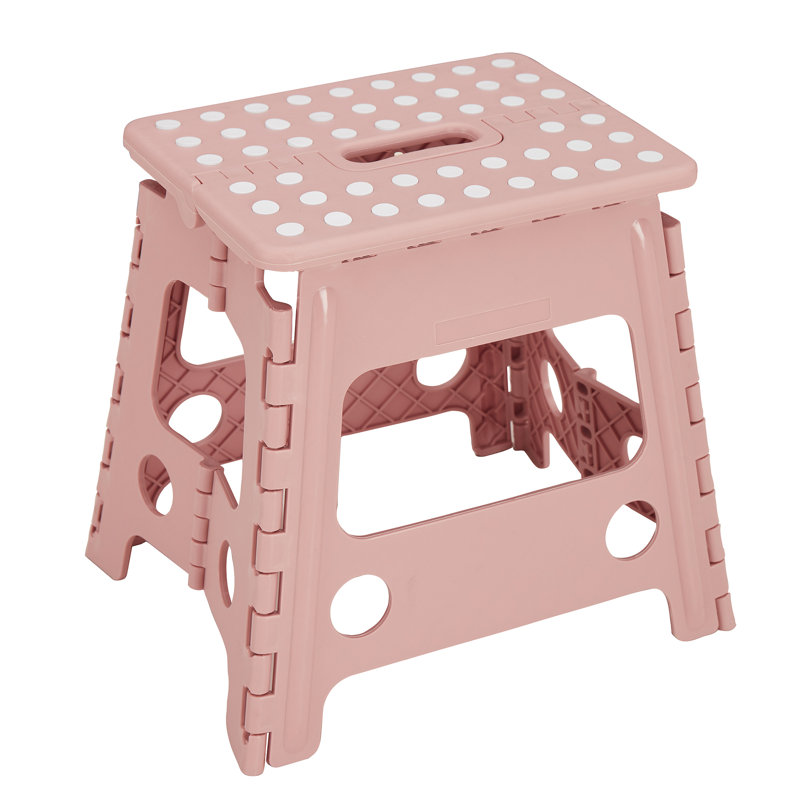 32 cm Folding Step Stool, Non-Slip Surface Portabl Foldable Stool With Carry Handle, Heavy Duty To Support For Living Room, Kitchen, Bathroom