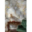 Papier peint marbré décoratif abstrait doré