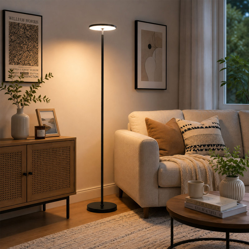 LED Floor Lamp with Remote Control and Adjustable Lighting