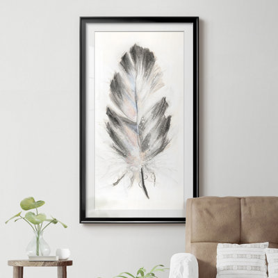 Feather Fancy I - Reproduction d'art graphique sur papier encadré