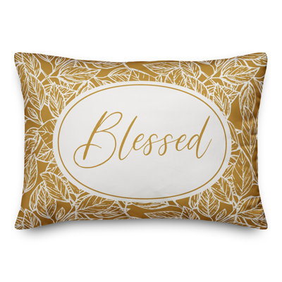 Housse de coussin rectangulaire d'extérieur Blessed Leaf