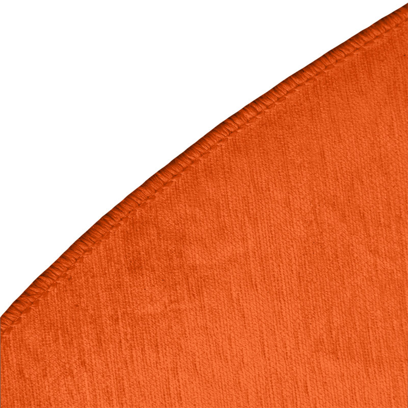 Orange tissé à plat, Rond 5 pi