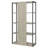 Loomis Whitewashed Grey 4-Shelf Bookshelf