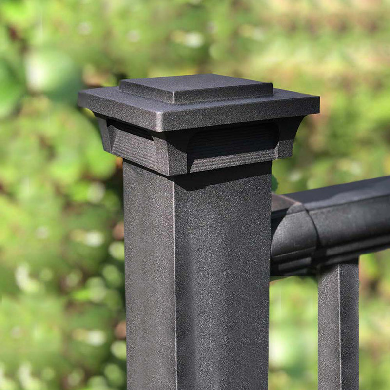 Deckorators Luna 2.5 in. x 2.5 in. Textured White Low Voltage Post Cap