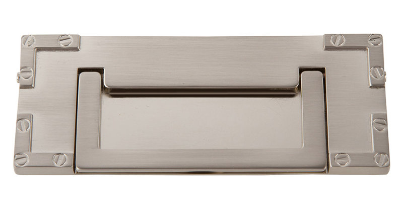 Campaign 3" Center to Center Drop handle, Brushed Nickel