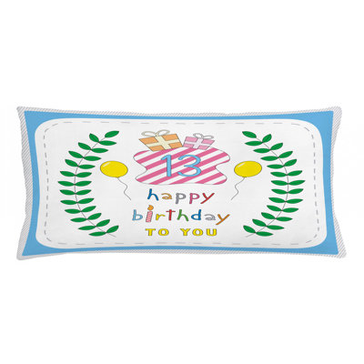 13Th Birthday Indoor / Outdoor Lumbar Pillow Cover