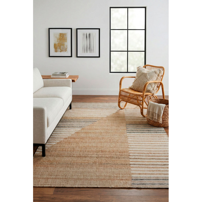 Aquila Geometric Area Rug in Ivory Natural, Rectangle 10' x 14'