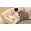 141" Velvet Upholstery Square Arm Oversized Curved Sofa-77073960