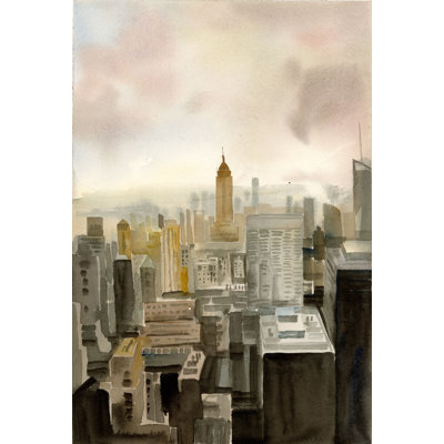 City Landscape 1 Piece Wrapped Canvas Painting