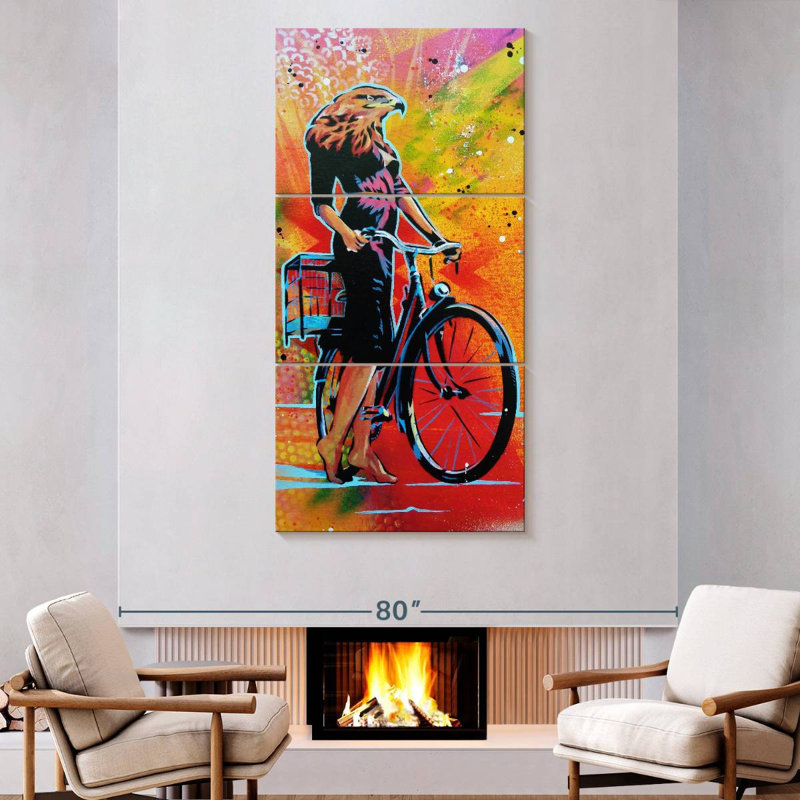Cycle Roaring, 80" H x 39" W