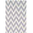 Emek Hand Woven Flat Weave Wool/Cotton Chevron Rug in Purple/Ivory-1192986384