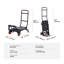 Diable convertible 2 en 1 robuste et chariot, chariot utilitaire en aluminium d'une capacité de 300 lb avec plateforme pliante