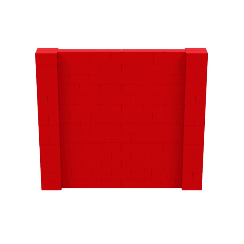 Ensemble mural de blocs géants 7 'T, H 84 po x L 96 po, Rouge
