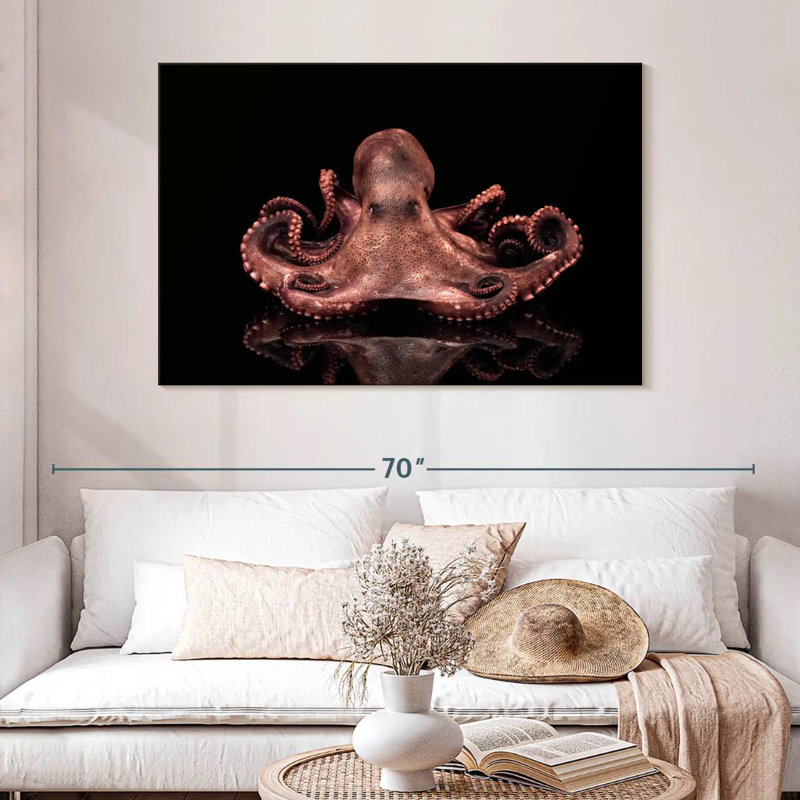 Brampt Plump Pink Octopus, 32" H x 48" W