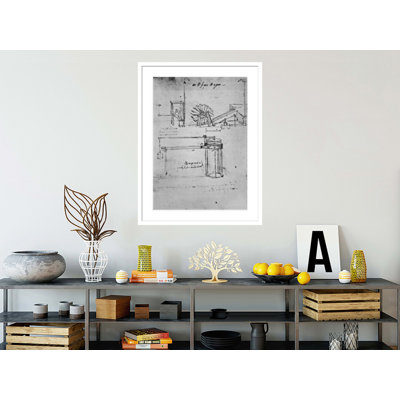 Fol. 53 (verso) Manuscript B by Leonardo da Vinci - Framed Giclee Print
