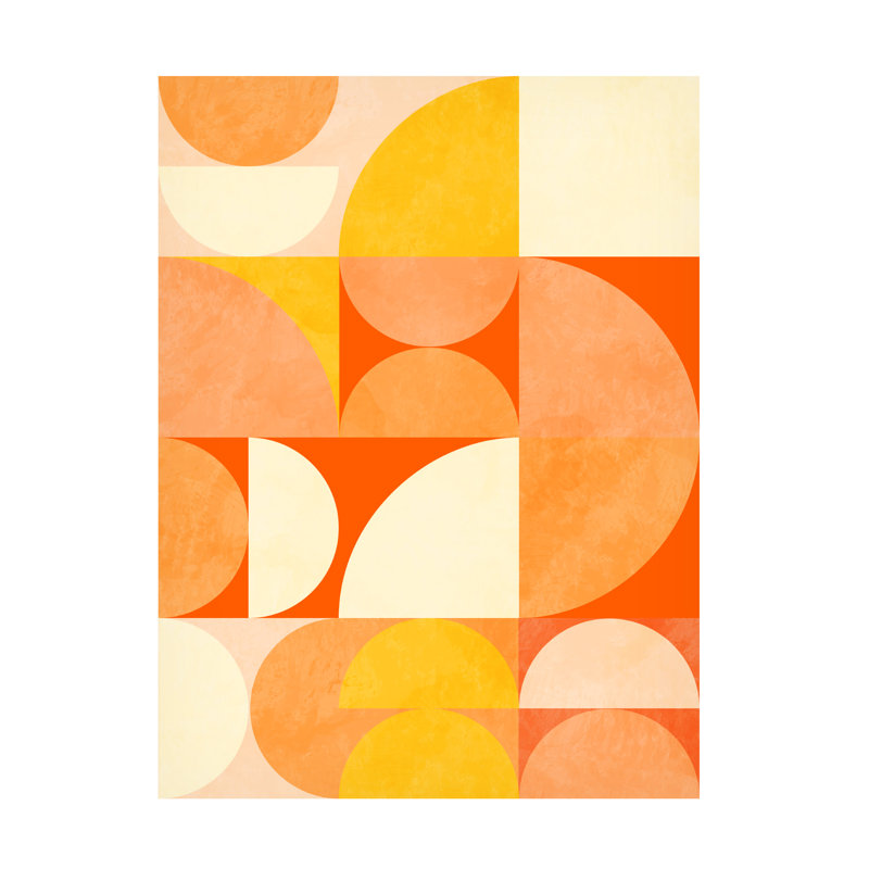 Bologola printemps mi-rhapsodie orange 3, H 32 po x l 24 po x P 2 po