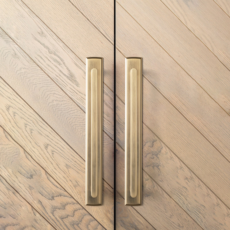 Centre to Centre Sturdy Bar Pull With Backboard Multipack, 7 9/16", Champagne Bronze