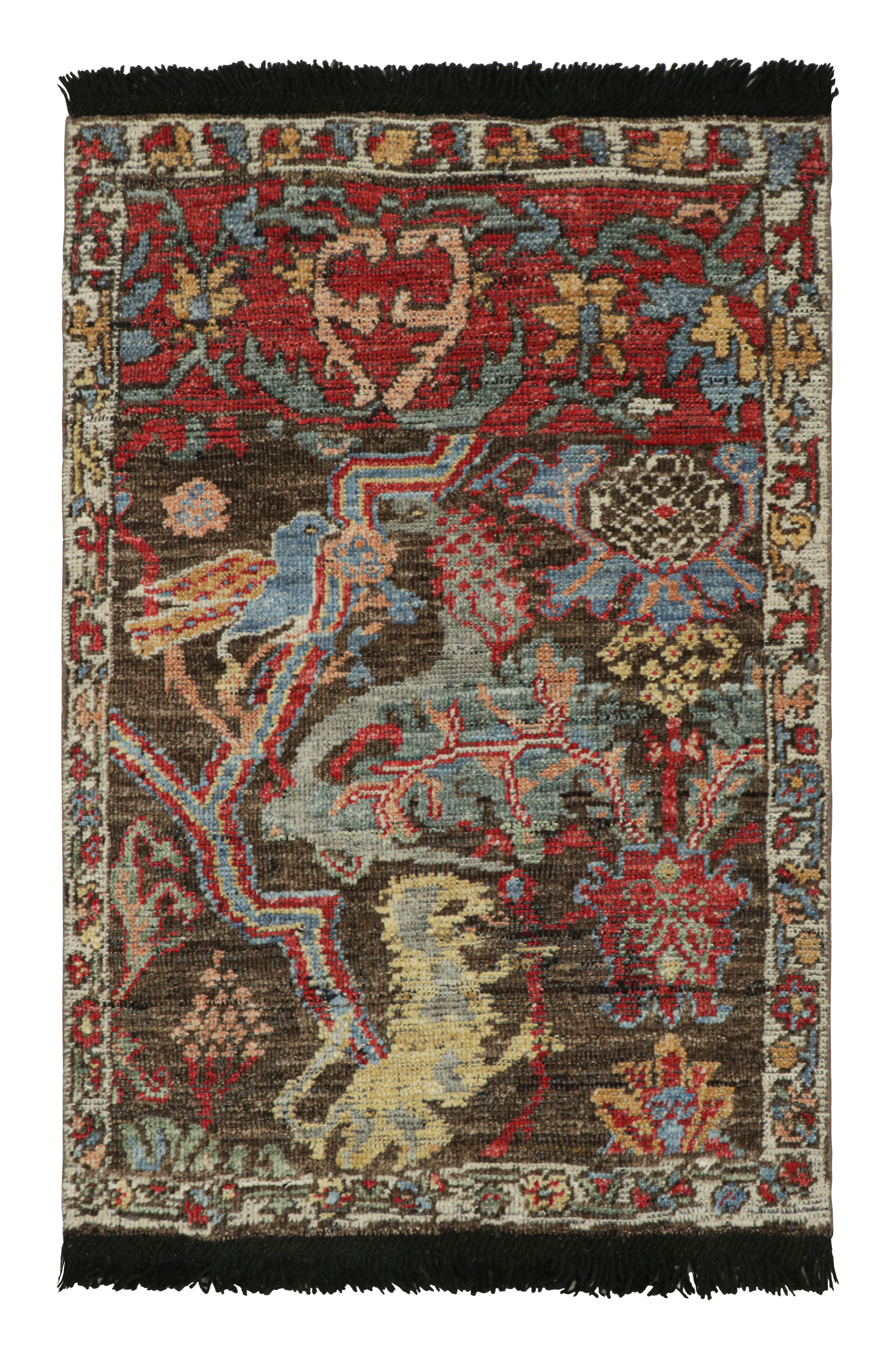 Rug & Kilim’S Oriental Rug In Brown With All-Over Dragon And Bird ...