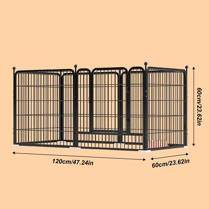 Metal Dog Pen Playpen, 60cm H x 120cm W x 60cm D