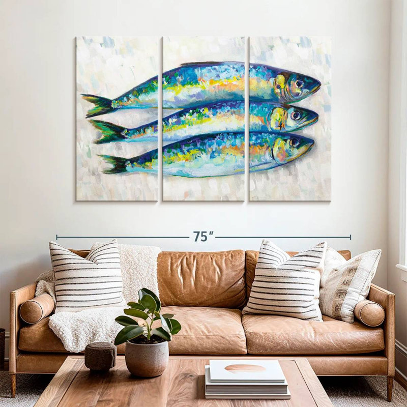 Yarlin Fish Trio, 42" H x 65" W