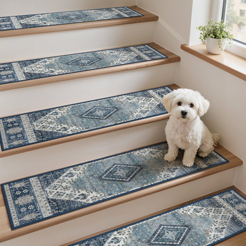 Tapis antidérapant antidérapant, Bleu, 15 pièces incluses