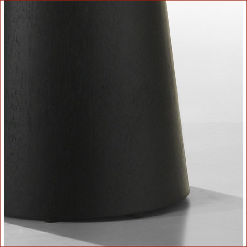 Table de bout ronde noire Jasper - compagnon de la collection de tables basses, surface de salon fonctionnelle de 22 po