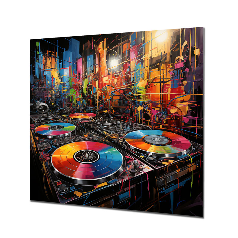 Platines vinyle multicolores Melody I, H 16 po x l 16 po