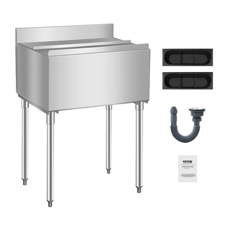 VEVOR 313.6L Ice Chest in Silver