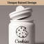 Bocal à biscuits avec couvercle hermétique - P 6 po x H 8 po Bocal à biscuits en céramique blanc mat avec couvercle en caoutchouc - Grands pots à biscuits avec couvercles hermétiques - Pot à biscuits de ferme