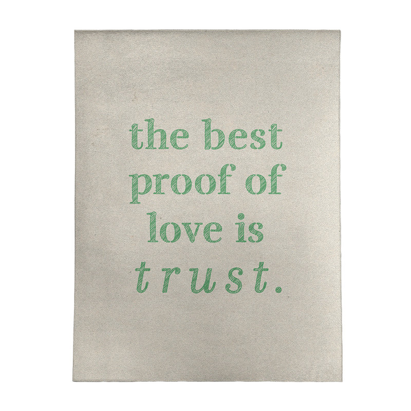 Tapis d’amour en polyester à & trust quoted quot, Rectangle 5 pi x 7 pi
