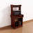 Microwave Cart Coffee Station Computer Cart On Locking Castors Hutch Gliding Shelf Mahogany Colour