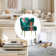 Felicia Velvet Barrel Chair with Tufted Back