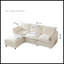 Canapé modulaire modulaire pour le salon, conception moderne en forme de L avec repose-pieds mobile, parfait pour un appartement ou un bureau-377395391