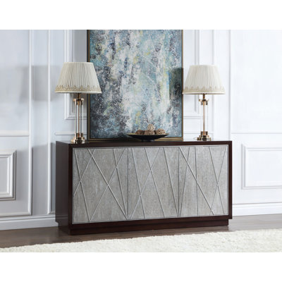 Geranio Metallic Console Cabinet