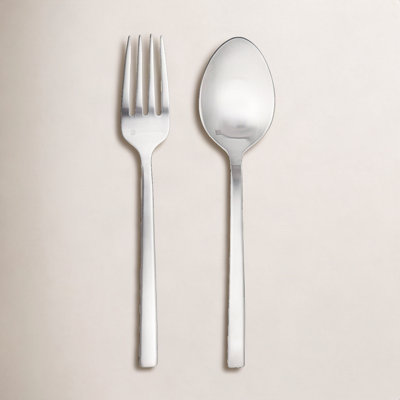 Arezzo Brushed 2 Piece Salad Servers Set